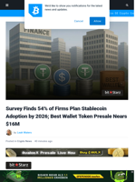 Survey: Most Companies Will Implement Stablecoins by 2026, $BEST Nears $16M