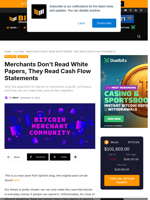 Merchants Don’t Read White Papers, They Read Cash Flow Statements