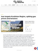 Iran targets Kurdistan Region, spiking gas prices and tensions