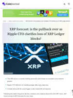 XRP forecast: is the pullback over as Ripple CTO clarifies loss of XRP Ledger blocks? - CoinJournal