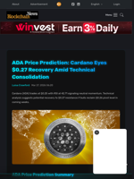 ADA Price Prediction: Cardano Eyes $0.27 Recovery Amid Technical Consolidation - Blockchain.News