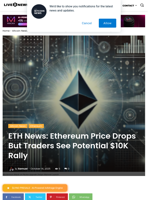 ETH News: Ethereum Price Drops But Traders See Potential $10K Rally | Live Bitcoin News