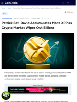 Patrick Bet-David Accumulates More XRP as Crypto Market Wipes Out Billions
