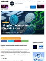 SimpleFX Relaunches First Deposit Bonus | Live Bitcoin News