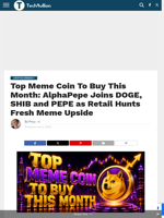 Top Meme Coin To Buy This Month: AlphaPepe Joins DOGE, SHIB and PEPE as Retail Hunts Fresh Meme Upside