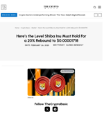 Here’s the Level Shiba Inu Must Hold For a 20% Rebound to $0.00001718