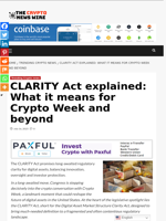 CLARITY Act explained: What it means for Crypto Week and beyond - The Crypto News Wire