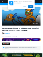 Bitcoin Hyper získava 16 miliónov USD: Vlna BitcoinFi boomu sa začína s HYPER