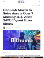 Bithumb Moves to Seize Assets Over 7 Missing BTC After $42B Payout Error Shock