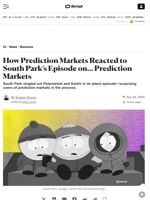 How Prediction Markets Reacted to South Park’s Episode on… Prediction Markets - Decrypt