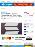 Solana $360 in Sight as Galaxy Digital’s $486 Million Bet Sparks Institutional FOMO ⋆ ZyCrypto