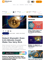 Robert Kiyosaki: Even 0.01 Bitcoin Could Make You Very Rich – Markets and Prices Bitcoin News