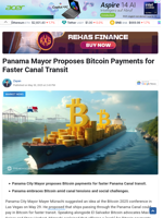 Panama Mayor Proposes Bitcoin Payments for Faster Canal Transit - TheNewsCrypto