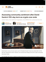 Assessing community sentiment after David Sacks’s 130-day term as crypto czar ends - AMBCrypto