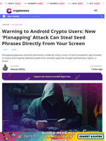 'Pixnapping' Android Attack Steals Crypto Wallet Seed Phrases