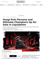 Unagi Puts Persona and Ultimate Champions Up for Sale in Liquidation | The Defiant