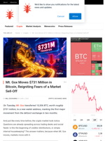 Mt. Gox Moves $731 Million in Bitcoin, Reigniting Fears of a Market Sell-Off - NullTX