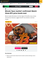 Key Bitcoin Price Levels To Watch as BTC Enters ‘Macro Downtrend’