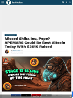 Missed Shiba Inu, Pepe? APEMARS Could Be Best Altcoin Today With $361K Raised - TechBullion