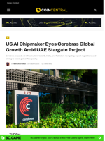 US AI Chipmaker Eyes Cerebras Global Growth Amid UAE Stargate Project - CoinCentral