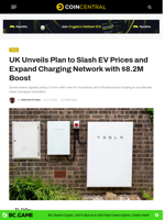 UK Unveils Plan to Slash EV Prices and Expand Charging Network with $8.2M Boost - CoinCentral