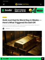 Gold Just Had Its Worst Day in Weeks — Here's What Triggered the Sell-Off - CoinCentral