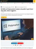 0.015% of Polymarket Users Consistently Profit $5K Per Month
