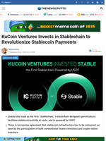 KuCoin Ventures Invests in Stablechain to Revolutionize Stablecoin Payments - TheNewsCrypto