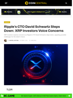Ripple's CTO David Schwartz Steps Down: XRP Investors Voice Concerns - CoinCentral