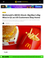 McDonald's (MCD) Stock: Big Mac's Big Miss in Q1 as US Customers Stay Home - CoinCentral