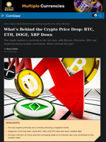 What’s Behind the Crypto Price Drop: BTC, ETH, DOGE, XRP Down