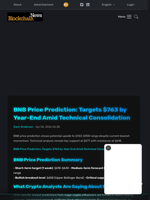 BNB Price Prediction: Targets $763 by Year-End Amid Technical Consolidation - Blockchain.News