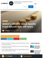 MARA 200 BTC Move Triggers Bitcoin Sell-Off Fear