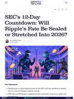 SEC's 12-Day Countdown: Will Ripple’s Fate Be Sealed or Stretched Into 2026?