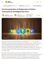 The Growing Role of Stablecoins in Online Transactions and Digital Services - AMBCrypto