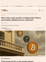 Why is the crypto market crashing today? Macro uncertainty, shutdown fears, and more! - AMBCrypto