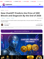 New ChatGPT Predicts XRP, Bitcoin and Dogecoin by 2026