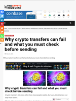 Why crypto transfers can fail and what you must check before sending - The Crypto News Wire