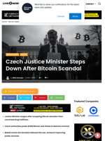 Czech Justice Minister Steps Down After Bitcoin Scandal | Live Bitcoin News