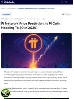 Pi Network Price Prediction: Is Pi Coin Heading To $0 In 2026?