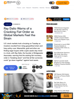 Ray Dalio Warns of a Cracking Fiat Order as Global Markets Feel the Strain – Economics Bitcoin News