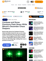 Coinbase and Korea Premiums Flash Green While Bitcoin’s December Chaos Deepens – Markets and Prices Bitcoin News