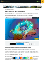 DeFi revives the spirit of capitalism