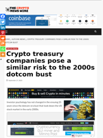 Crypto treasury companies pose a similar risk to the 2000s dotcom bust - The Crypto News Wire