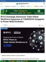 BTCC Exchange Announces Triple Global Workforce Expansion at TOKEN2049 Singapore to Power Web3 Evolution - TheNewsCrypto