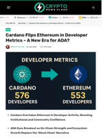 Cardano Flips Ethereum in Developer Metrics – A New Era for ADA?