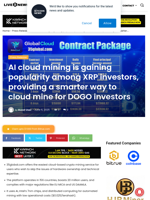 AI cloud mining is gaining popularity among XRP investors, providing a smarter way to cloud mine for DOGO investors | Live Bitcoin News