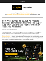 BFX Price Jumps To $0.025 As Presale Exceeds $8m: Here’s How It’s The Super App That Can Deliver Higher ROI Than The SHIB And HYPE