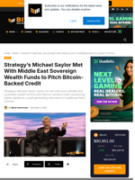 Strategy’s Michael Saylor Pitches Bitcoin To The Middle East