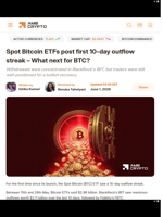 Spot Bitcoin ETFs post first 10-day outflow streak – What next for BTC? - AMBCrypto